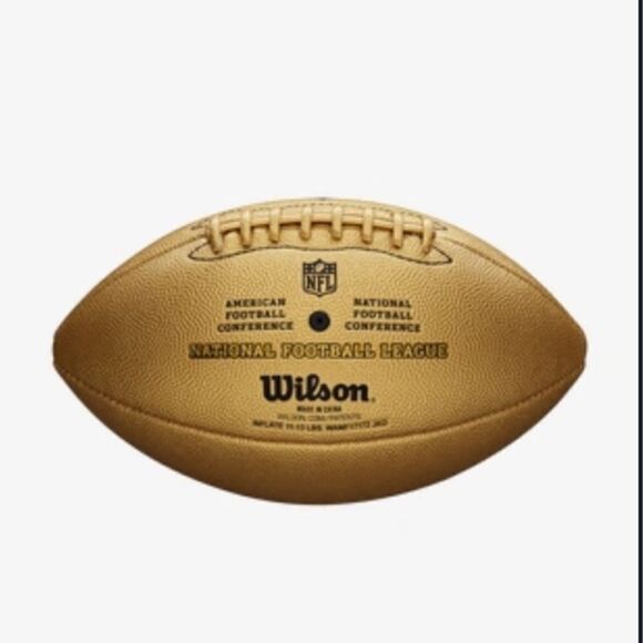 New NFL THE DUKE METALLIC GOLD EDITION FOOTBALL - Picture 1 of 7